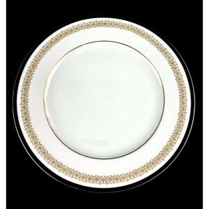 Vintage Sone China 5 Salad Plates #2456 Black Band Gold Trim 7.75" Circa 1968